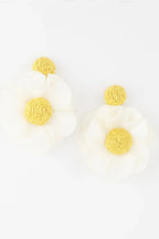 Handmade Paper Flower Shape Earrings | Mixtshop LLC