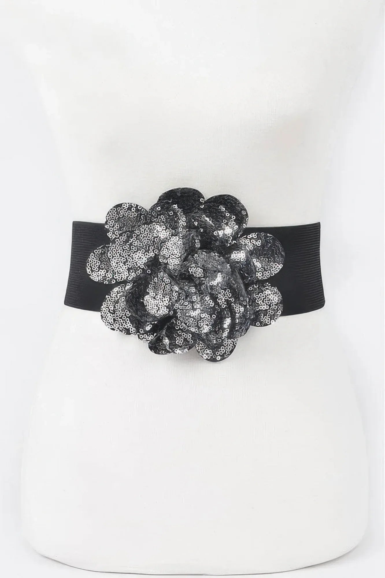 Sequins Flower Elastic Belt Secondary image