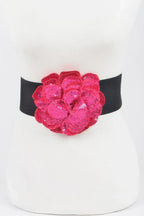 Sequins Flower Elastic Belt | Mixtshop LLC