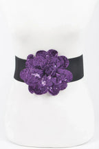 Sequins Flower Elastic Belt | Mixtshop LLC