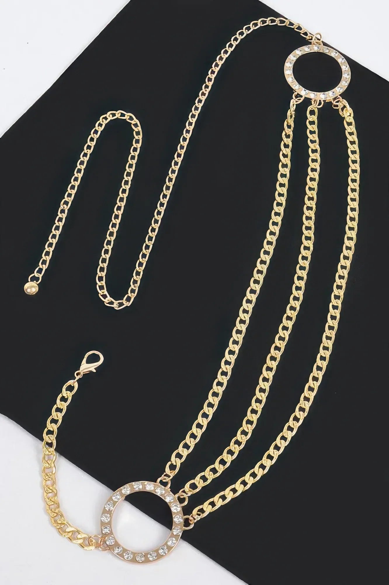 Chain Belt W/ Stone Ring | Mixtshop LLC