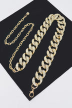 Rhinestone Oversized Chain Belt | Mixtshop LLC