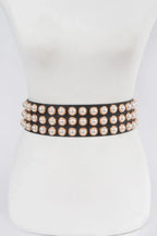 Full Pearl Studded Waist Belt | Mixtshop LLC