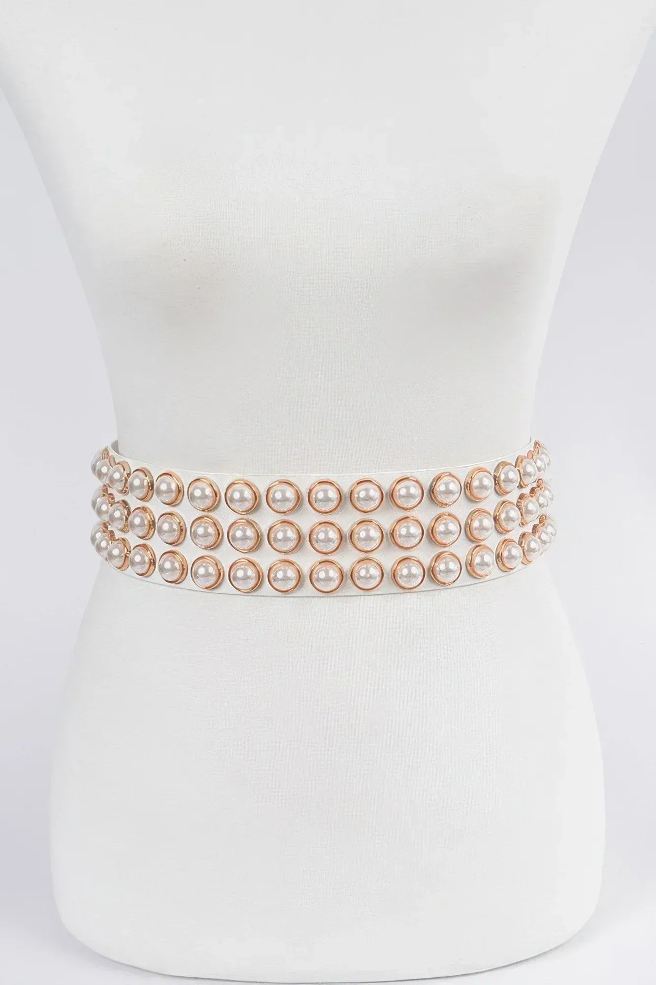 Full Pearl Studded Waist Belt | Mixtshop LLC