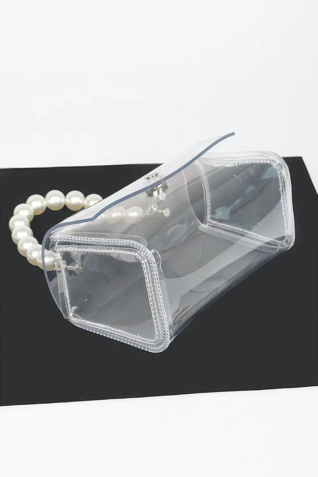Transparent Pearl Handle Flap Bag | Mixtshop LLC