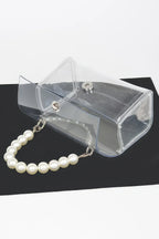 Transparent Pearl Handle Flap Bag | Mixtshop LLC
