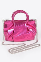 Metallic Top Handle Crossbody Bag | Mixtshop LLC