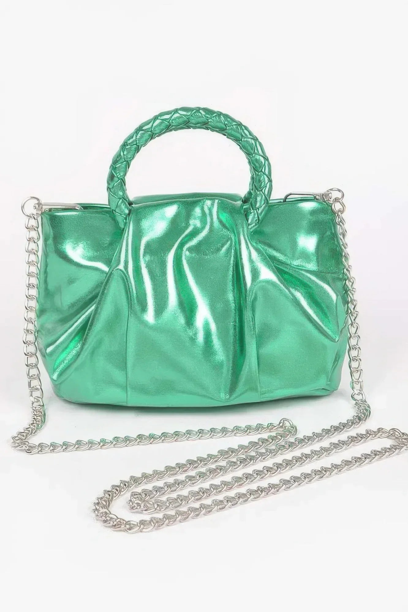 Metallic Top Handle Crossbody Bag | Mixtshop LLC