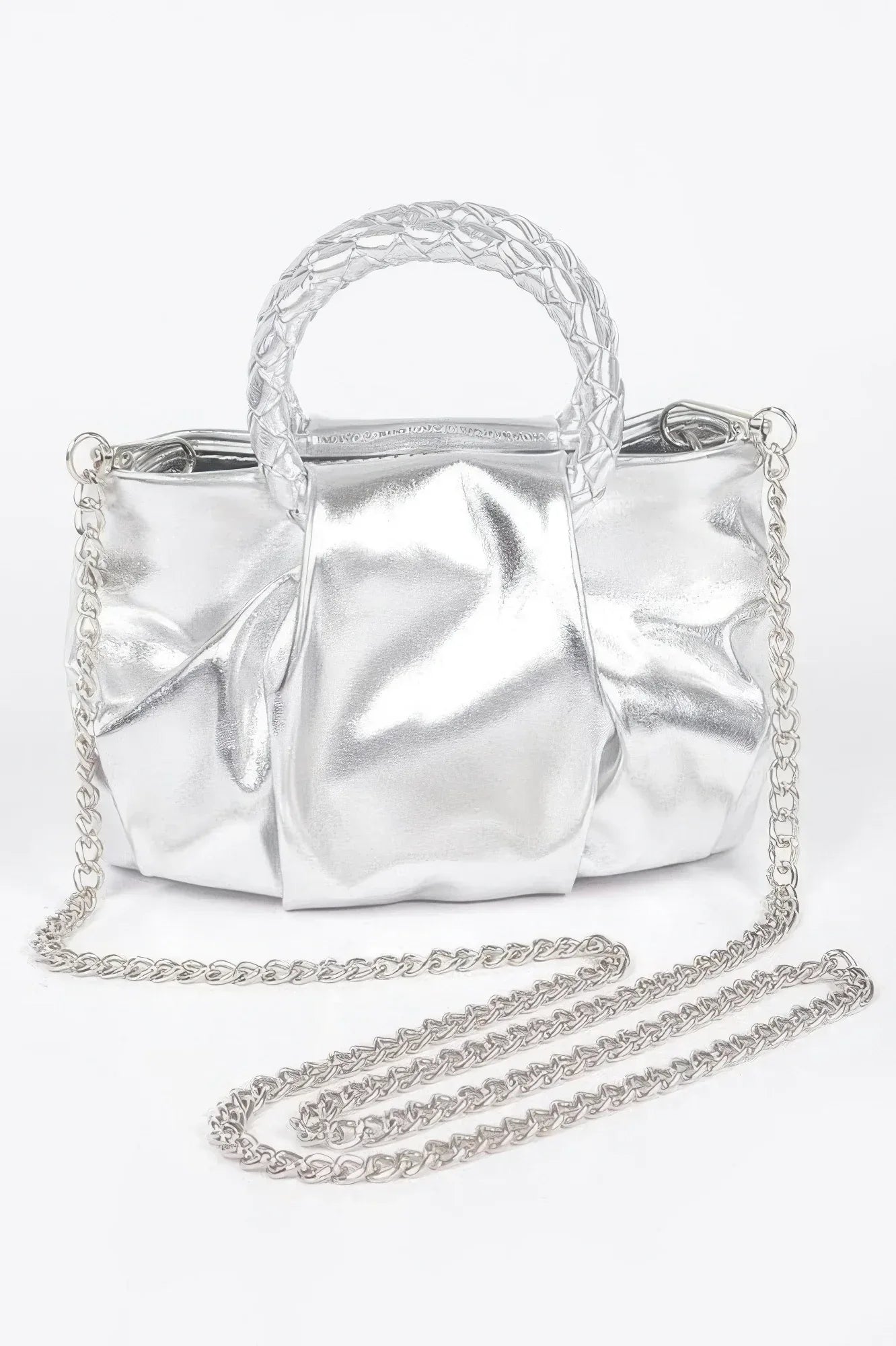 Metallic Top Handle Crossbody Bag | Mixtshop LLC