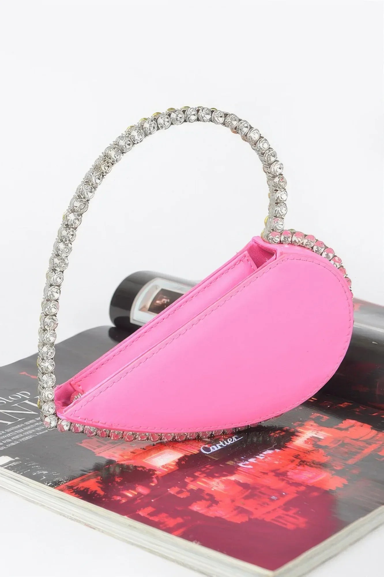 Heart Shape Stone Handle Clutch | Mixtshop LLC Main image