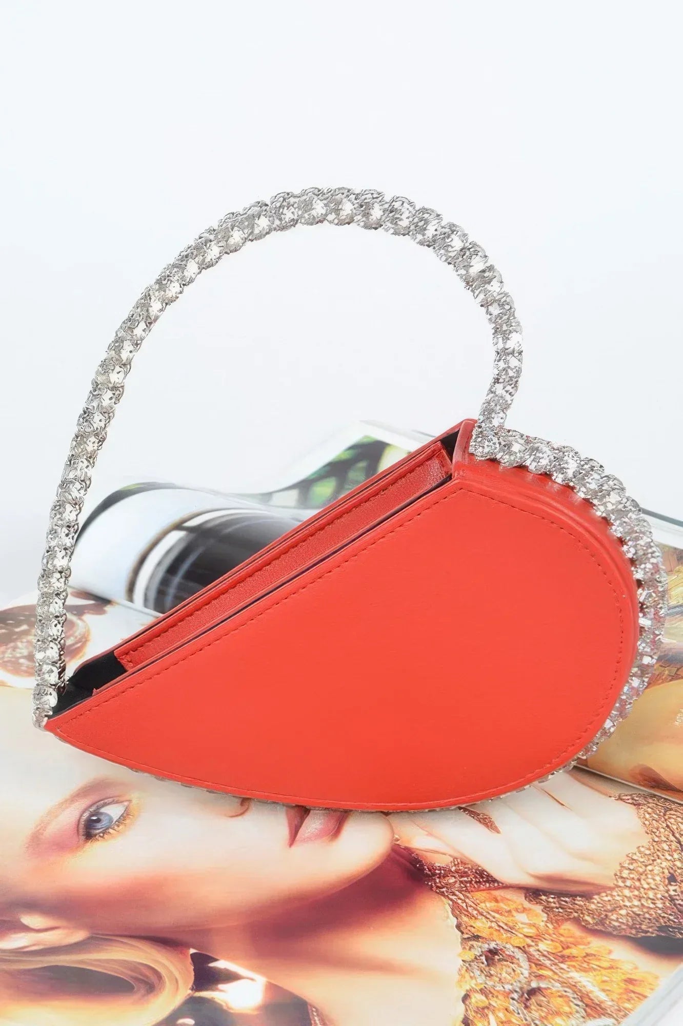 Heart Shape Stone Handle Clutch | Mixtshop LLC