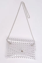 Multi Stoned Cross Body Chain Strap Visible Clutch | Mixtshop LLC