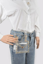 Rhinestone Stud Transparent Mini Bag | Mixtshop LLC