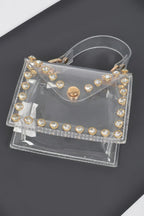 Rhinestone Stud Transparent Mini Bag | Mixtshop LLC
