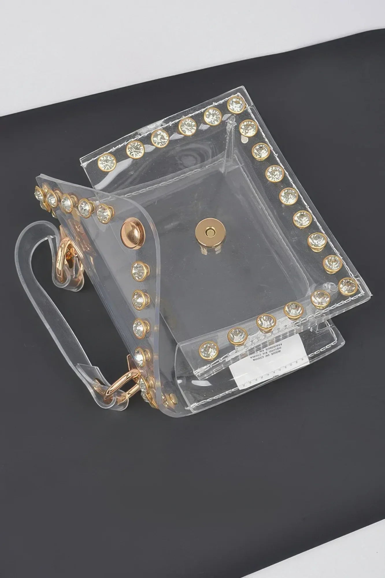 Rhinestone Stud Transparent Mini Bag | Mixtshop LLC