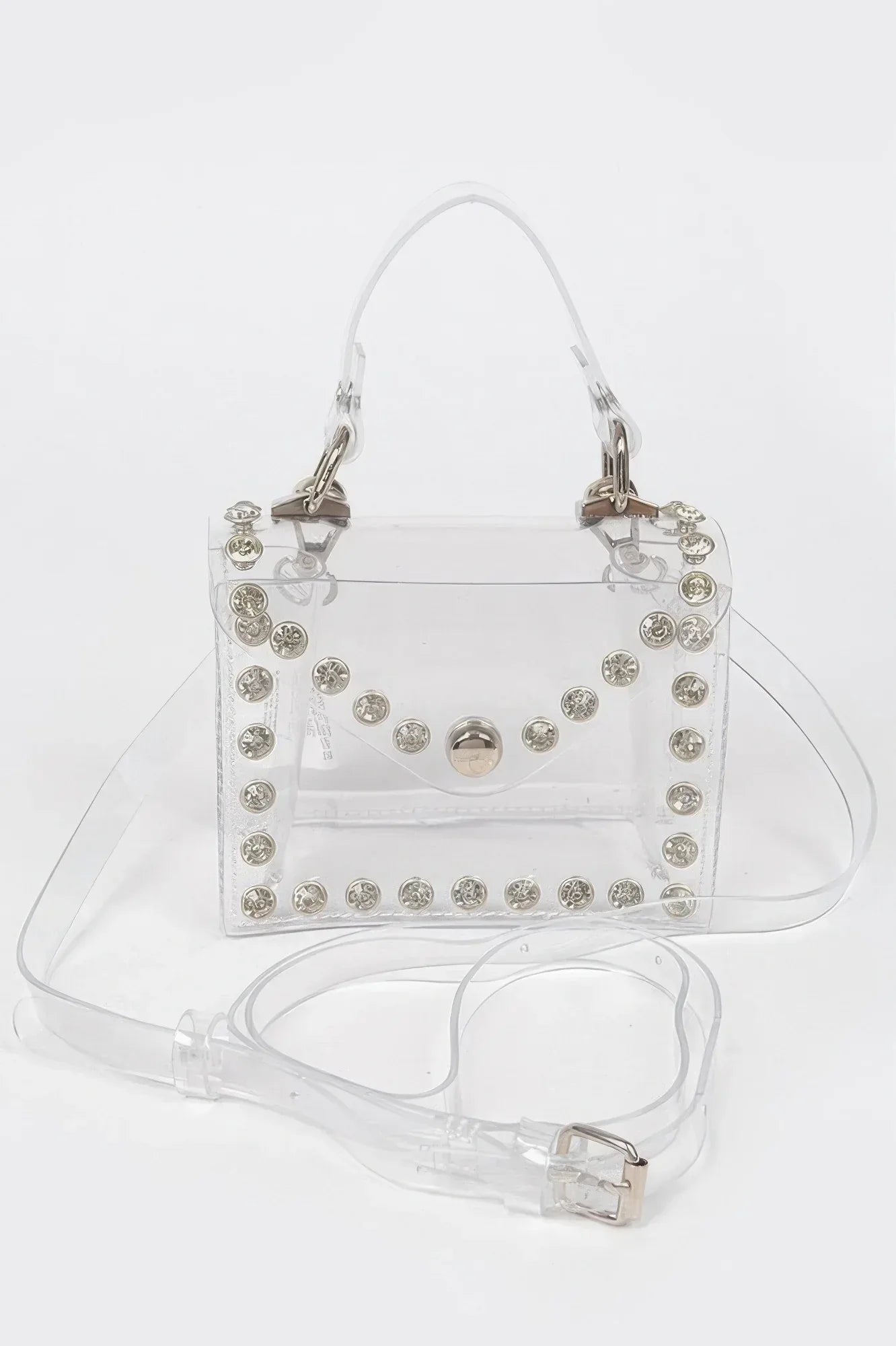 Rhinestone Stud Transparent Mini Bag | Mixtshop LLC