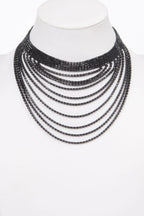 Layered Rhinestone Elegant Necklace | Mixtshop LLC