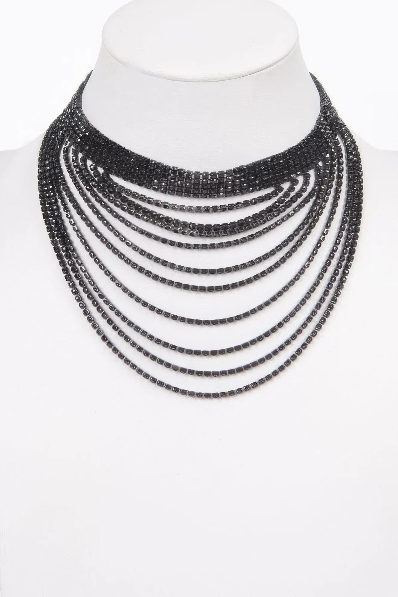 Layered Rhinestone Elegant Necklace | Mixtshop LLC