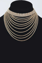 Layered Rhinestone Elegant Necklace | Mixtshop LLC
