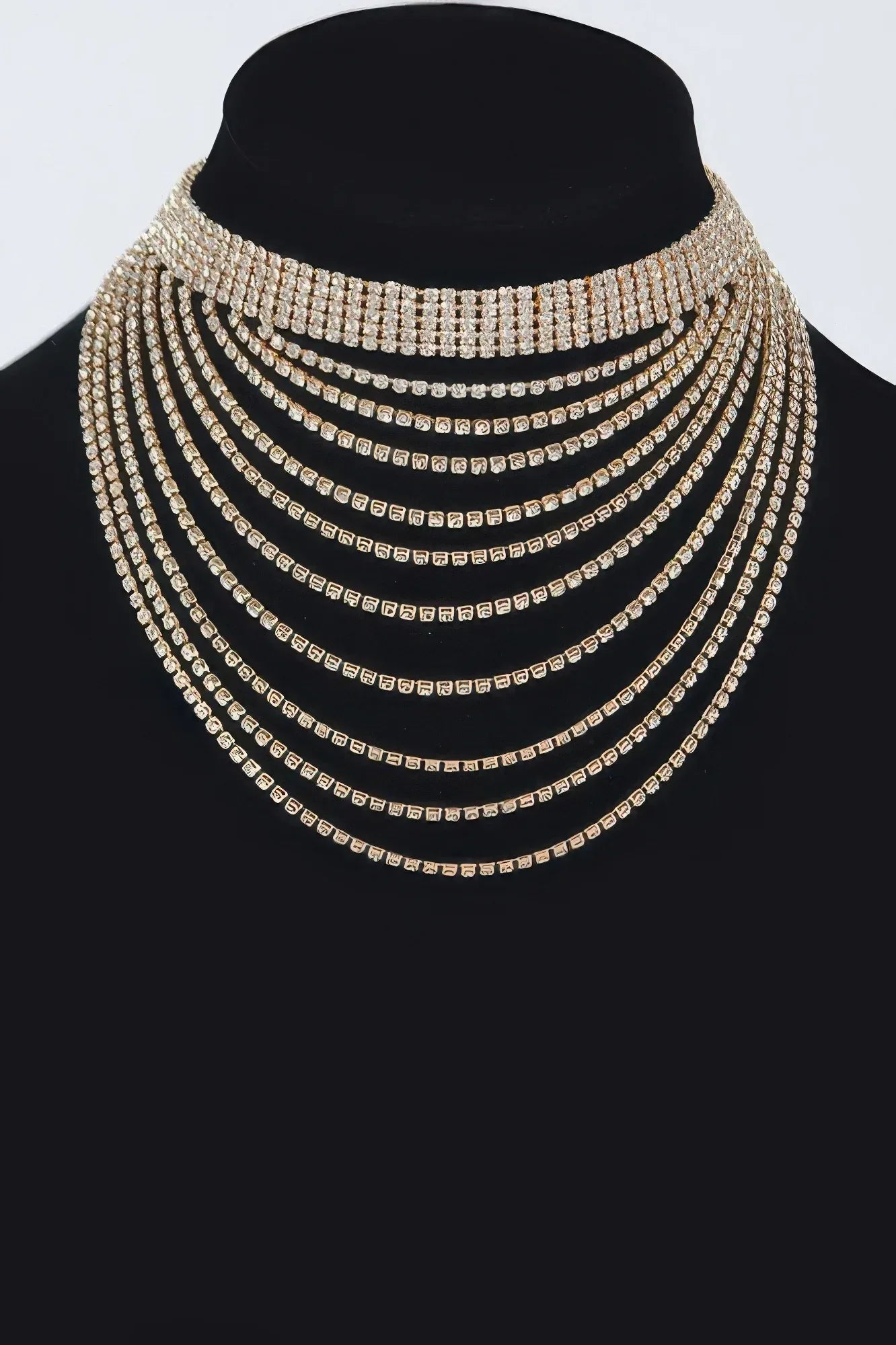 Layered Rhinestone Elegant Necklace | Mixtshop LLC
