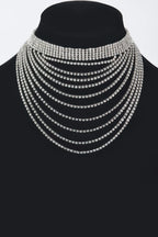 Layered Rhinestone Elegant Necklace | Mixtshop LLC