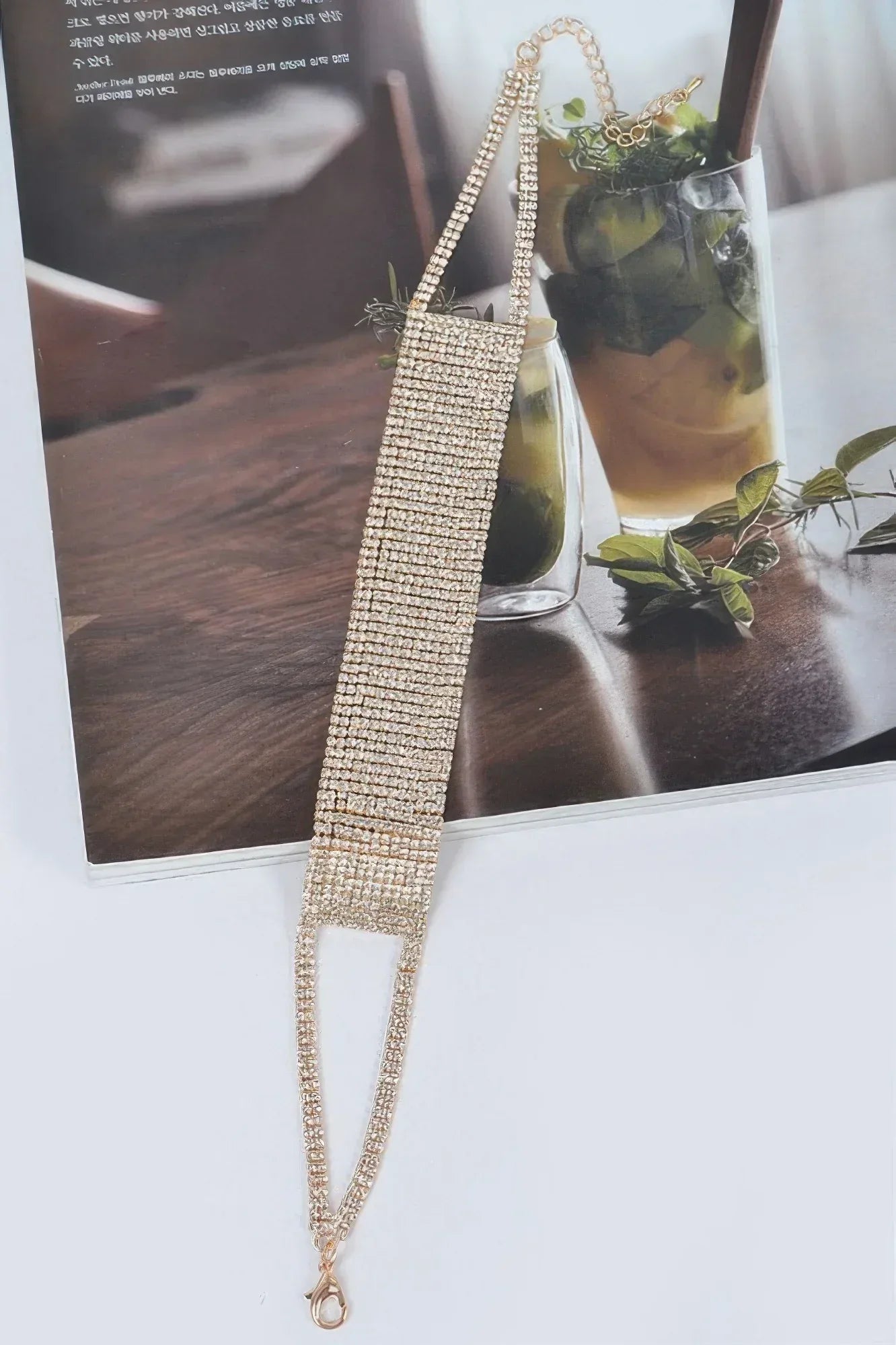 Round Rhinestone Choker Necklace | Mixtshop LLC