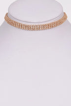 Circle Rhinestone Party Choker Necklace | Mixtshop LLC