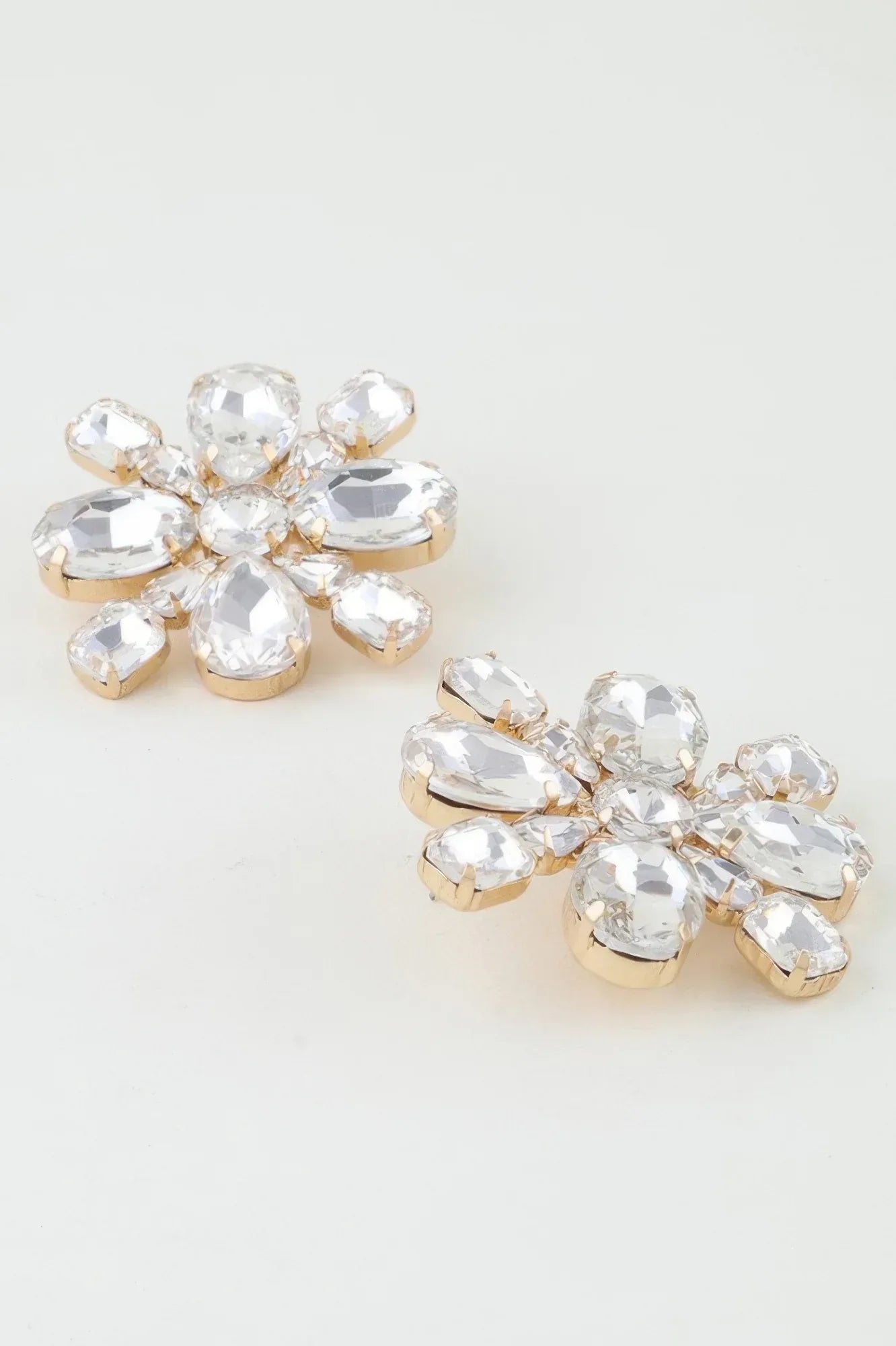 Bejeweled Flower Stud Earrings Secondary image