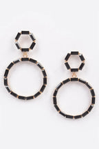 Double Circle Dangle Rhinestone Earring | Mixtshop LLC