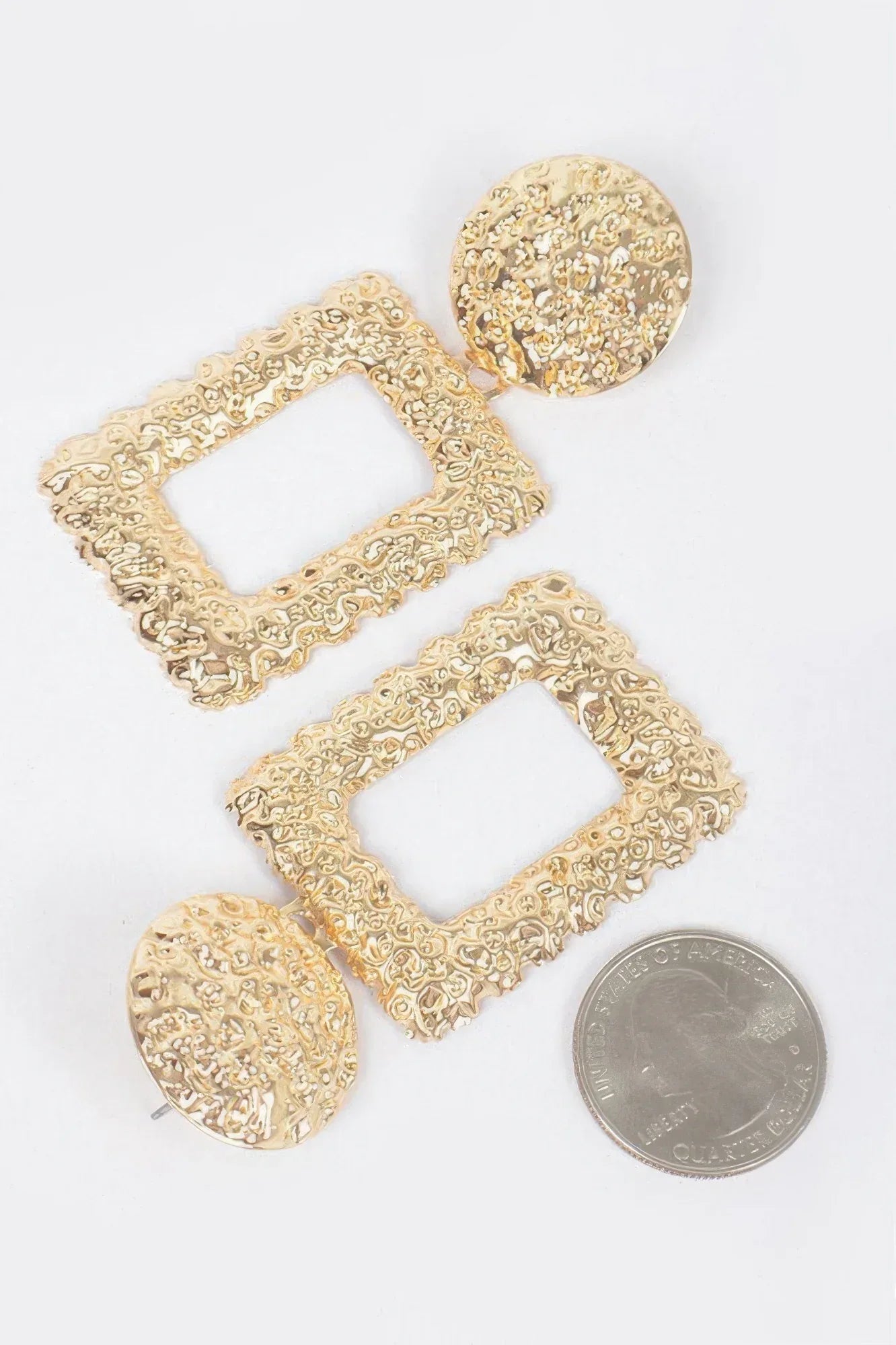 Hammered Multi Metal Earring Secondary image