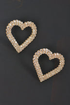 Heart Rhinestone Button Earring | Mixtshop LLC
