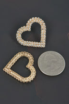 Heart Rhinestone Button Earring | Mixtshop LLC