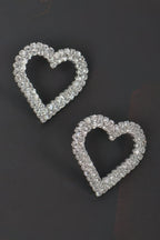 Heart Rhinestone Button Earring | Mixtshop LLC