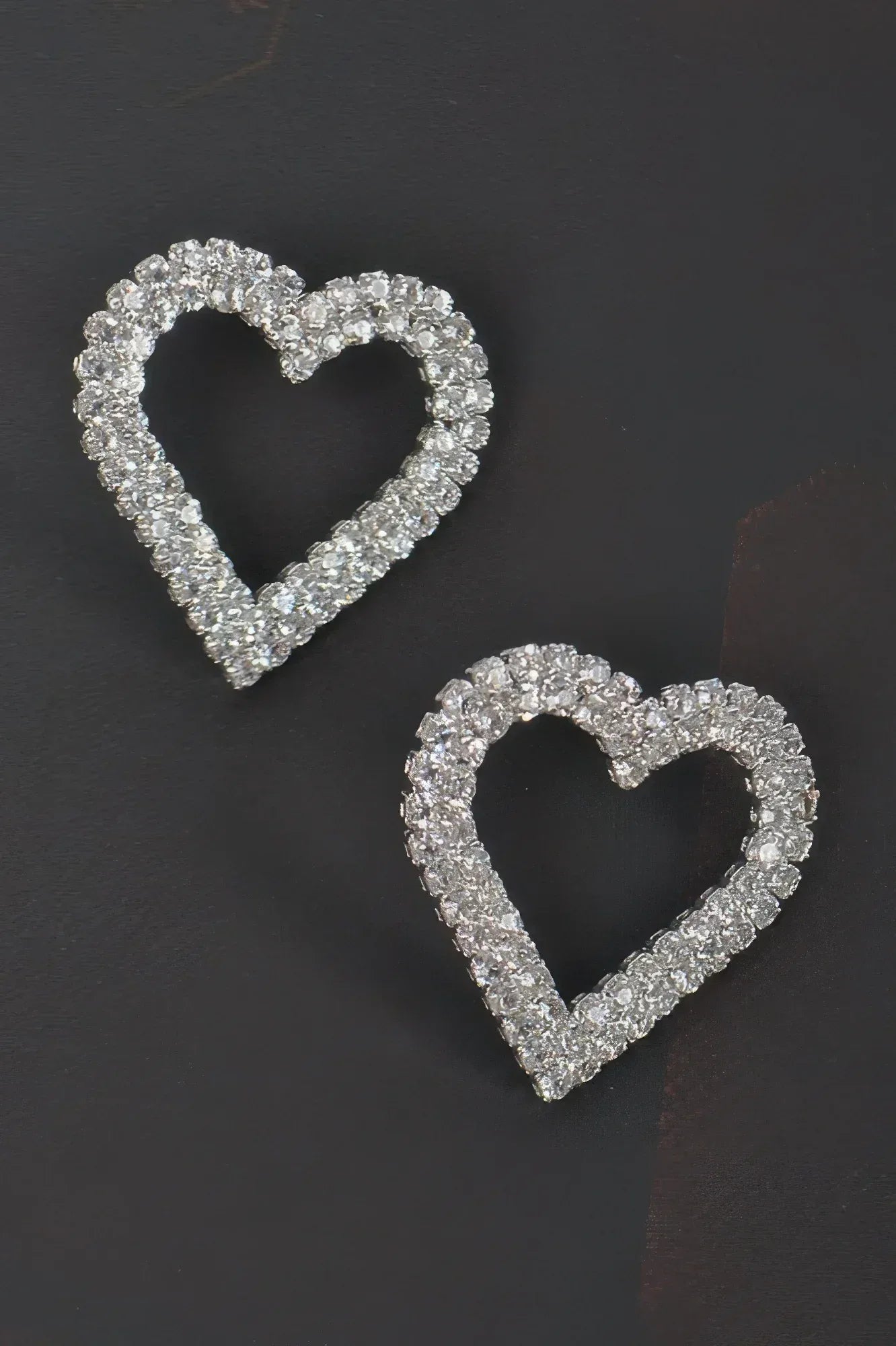 Heart Rhinestone Button Earring | Mixtshop LLC