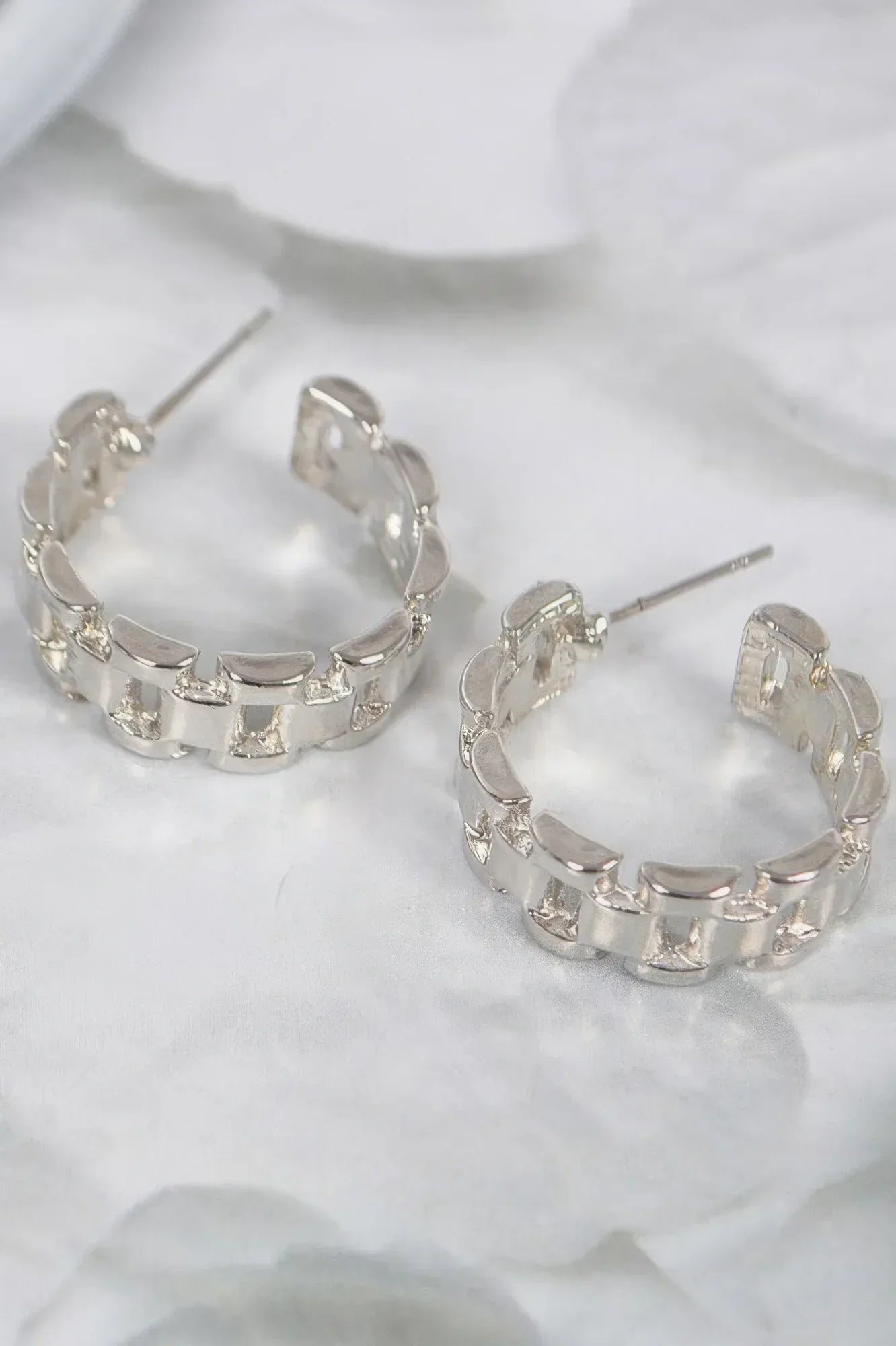 Chain Hoop Earrings | Mixtshop LLC