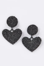 Heart Rhinestone Earrings | Mixtshop LLC