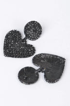 Heart Rhinestone Earrings | Mixtshop LLC