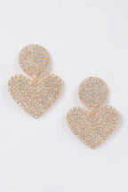 Heart Rhinestone Earrings | Mixtshop LLC