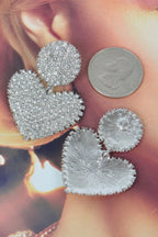 Heart Rhinestone Earrings | Mixtshop LLC