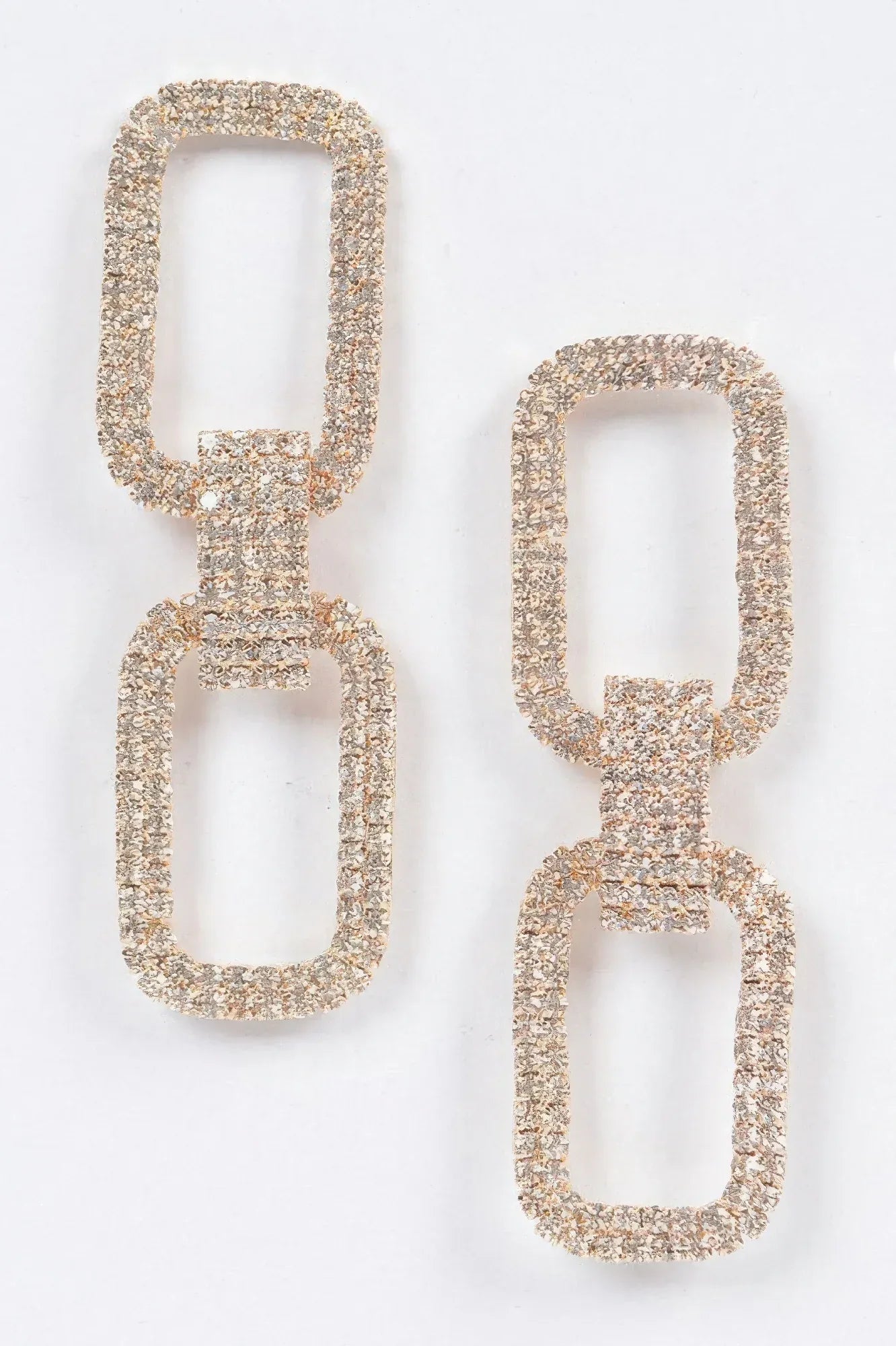 Two Rectangle Shape Rhinestone Earrings | Mixtshop LLC Main image