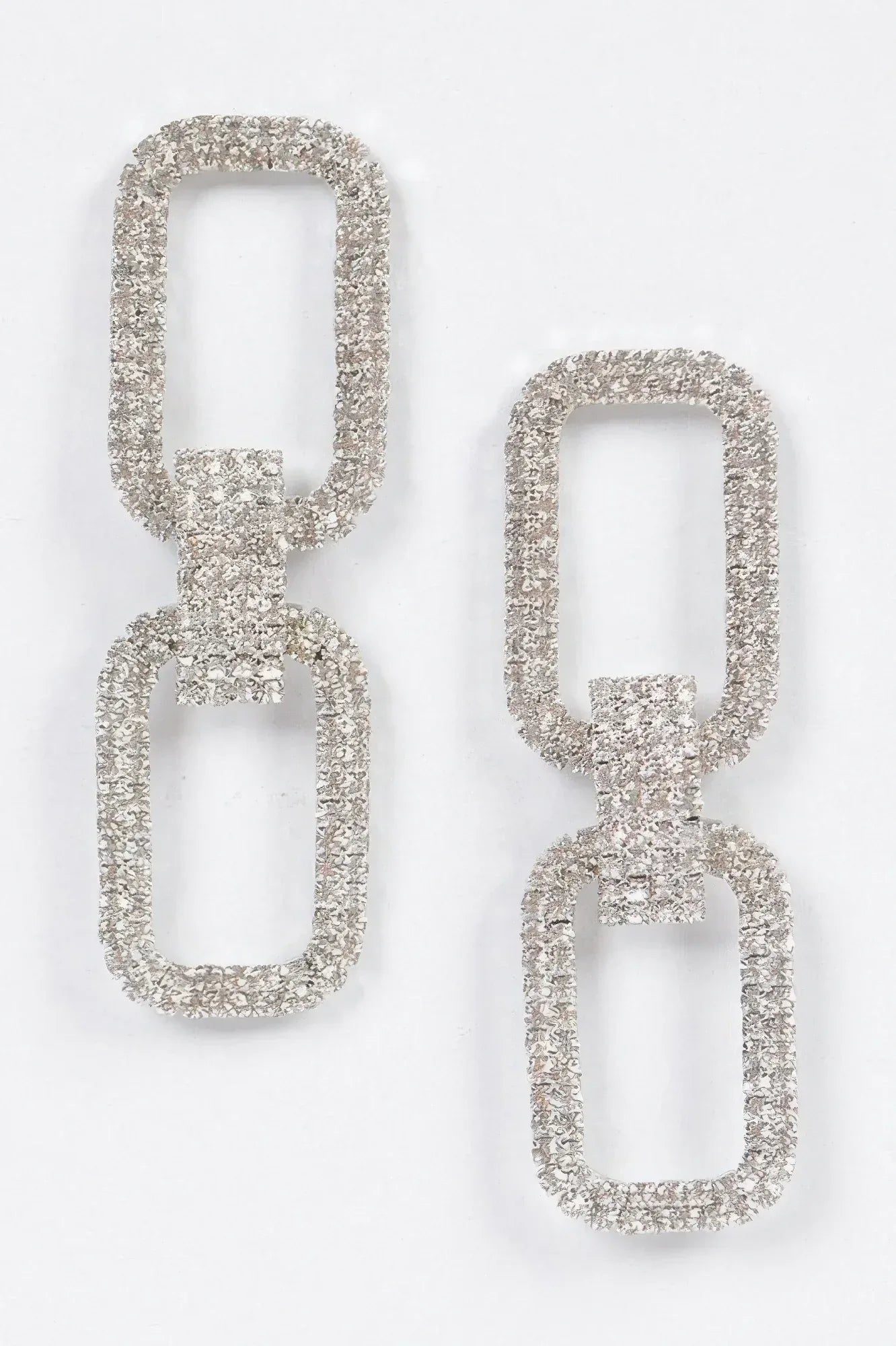 Two Rectangle Shape Rhinestone Earrings Secondary image