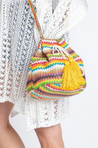 Multi Color Chevron Bucket Bag | Mixtshop LLC