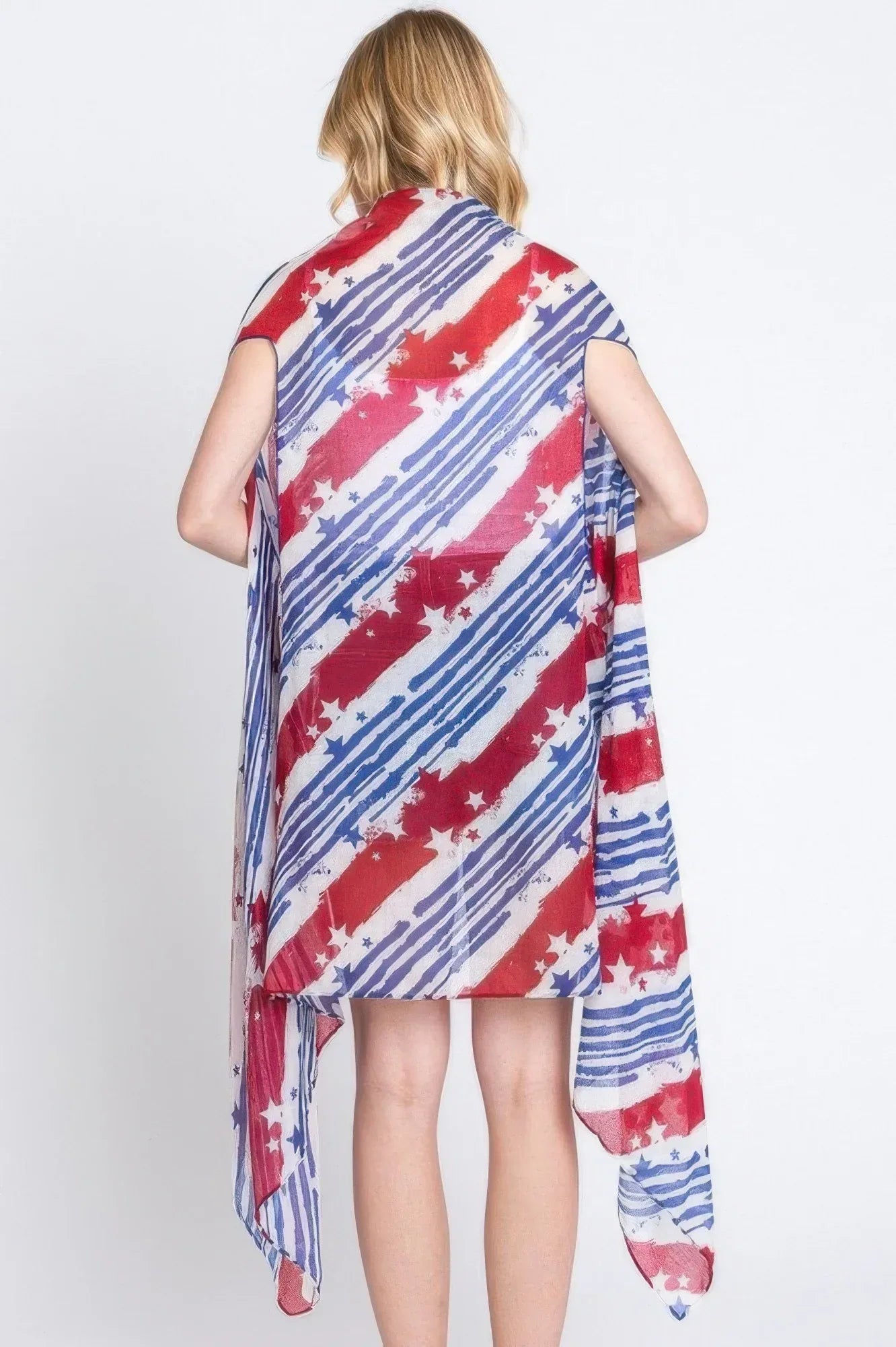 Diagonal Stripes & Stars American Flag Design Vest | Mixtshop LLC