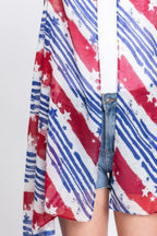 Diagonal Stripes & Stars American Flag Design Vest | Mixtshop LLC