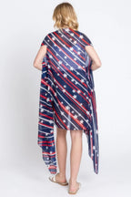 Diagonal Stripes And Stars Print Vest | Mixtshop LLC