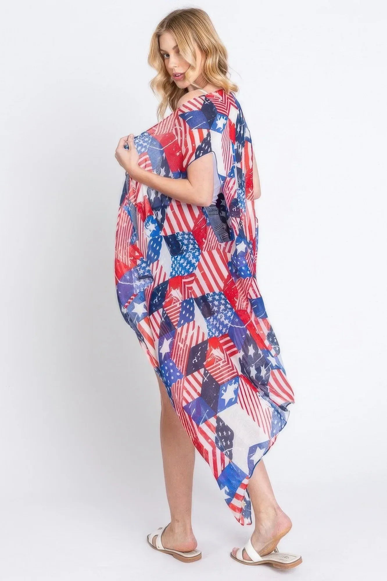 American Flag Multi Pattern Vest Secondary image