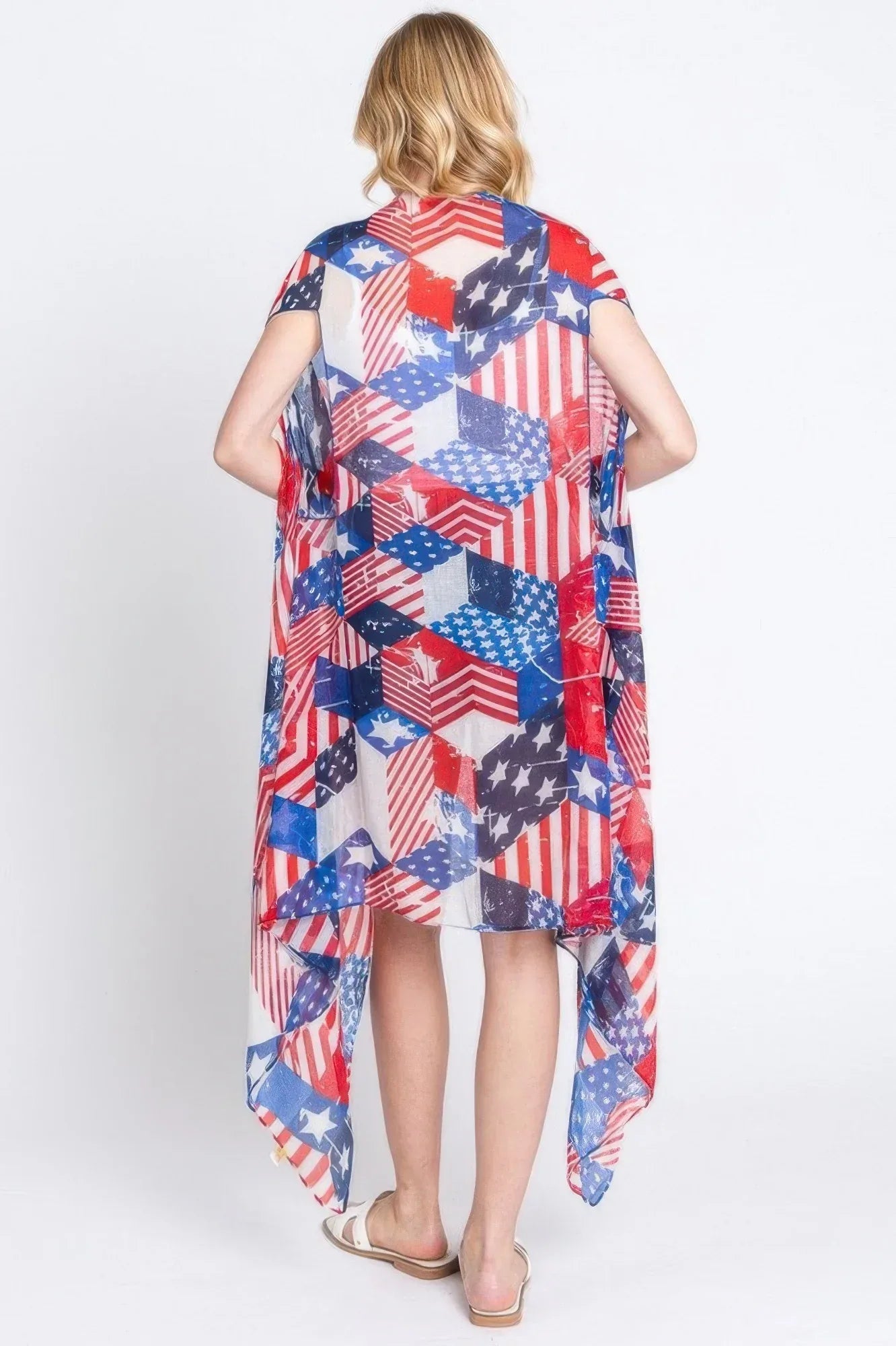American Flag Multi Pattern Vest | Mixtshop LLC