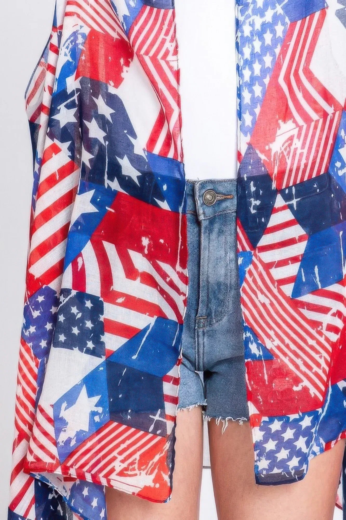 American Flag Multi Pattern Vest | Mixtshop LLC