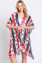 Stripe And Star American Flag Kimono | Mixtshop LLC