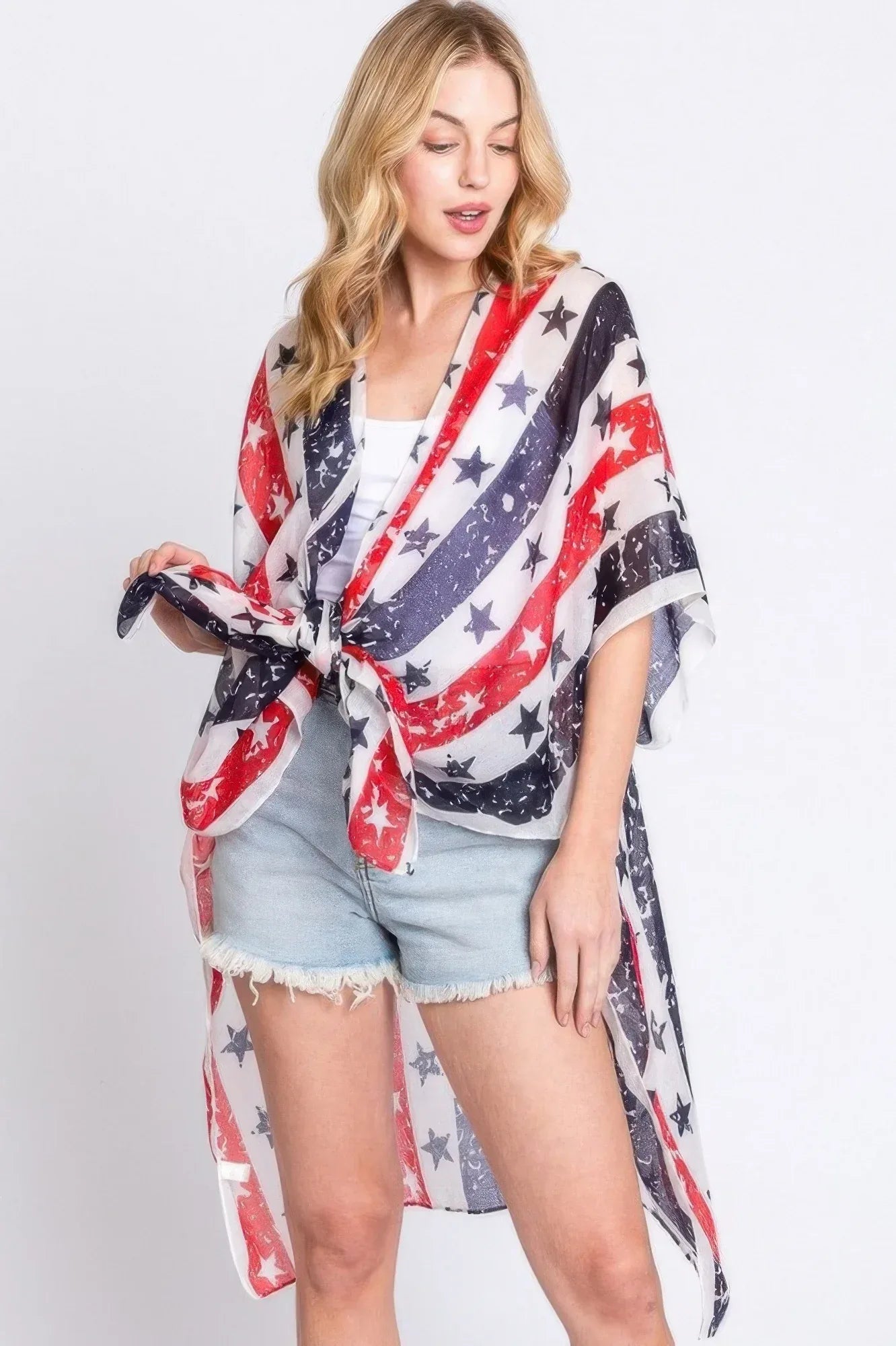 Stripe And Star American Flag Kimono Secondary image